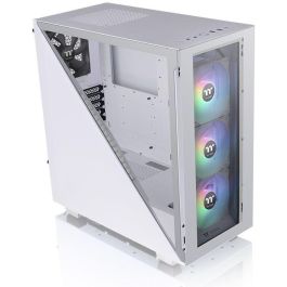 Thermaltake Divider 300 TG Snow ARGB - Boîtier PC Midi-Tower Blanc avec Vitre Trempée, Éclairage ARGB, Compatible ATX