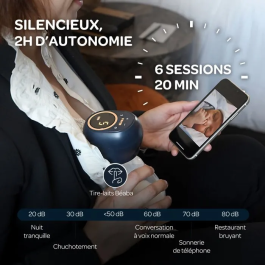 Beaba Tire-Lait Électrique Simple, léger et compact avec batterie rechargeable, idéal pour la maison ou les déplacements - Bleu nuit