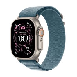 Apple Watch Ultra 3 Titane Cellulaire 49mm Naturel (Alpine Loop Bleu Clair) Large