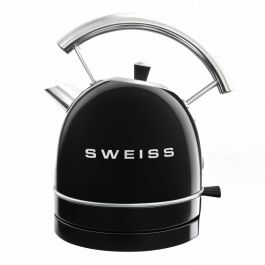Sweiss Hervidor KTL9 Bouilloire Vintage 2200W 1.8L Base Pivotante Noir