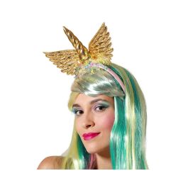 Barrette casque avec corne d'unicorne et ailes dorées pour déguisement fantastique et fêtes Precio: 10.6899996. SKU: B15LZVLD4P