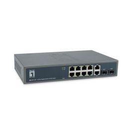 Level One GEP-1221 Switch Gigabit Ethernet 8xPoE+ 10 Ports 150W Non-géré 19"