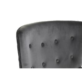 Siège DKD Home Decor Naturel Gris foncé Polyester Bois 66 x 67 x 92 cm