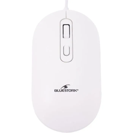 Bluestork Pack Clavier et Souris Filaire Compatible Mac KB Mac - Touches Concaves Silencieuses, 13 Raccourcis Multimédia, Adaptateur USB/USB-C - Blanc