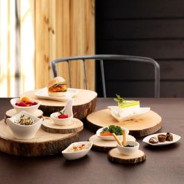 Mini Bol Oval Porcelana Alaska Ariane 10,5x4,8x2,8 cm (18 Unidades)