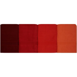 4 Serviettes de bain 70 x 140 cm en Coton 100% - Absorbantes et Douces - Orange