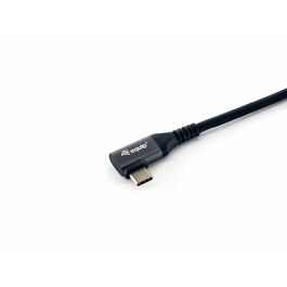 EQUIP Câble USB-C 2.0 vers USB-C 3m 5A 480Mbps Noir Coudé à 90°