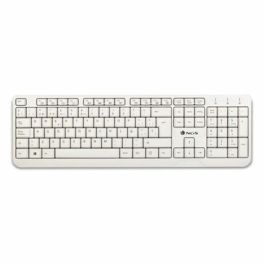 Clavier NGS NGS-KEYBOARD-0284 Blanc Espagnol Qwerty