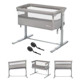 BEBECONFORT Zina Berceau Pliable Bebe & Cododo, 0-6 m (0-9 kg), 5 Positions de Hauteur Réglables, Matelas Inclinable, Mineral Grey
