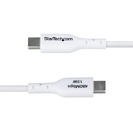 Câble USB Startech USB2AC1MNCWHE Blanc 1 m