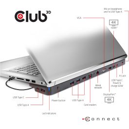Club3D ChargingDock USB-C 3.2 ->7xUSB/DP/HDMI/LAN/Audio 100W