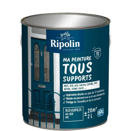 Ripolin - Peinture Mat Multi-Supports 2L - Bleu Acapulco RAL 5020 - Pour Bois, Métal, Béton - Résiste aux UV et Intempéries Precio: 91.092. SKU: B1AHQSKFBG