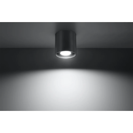 Orbis Lampe de Plafond Orbis SOL-SL.0021 Cylindrique Noir Gris Blanc Design Moderne