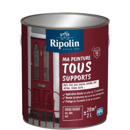 Ripolin Peinture Multi-Supports Couleur Rouge Basque RAL 3004 Mat 2 Litres - Pour Bois, Métal, Béton - Résistante aux UV et Intempéries Precio: 91.092. SKU: B12LDANRDP