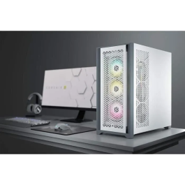 Corsair 5000D Airflow Boîtier PC ATX Mi-Tour, Verre Trempé, Blanc CC-9011211-WW