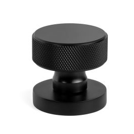 HERRAJES ALK Manivela Redonda Ø53 Grafito Modelo Icaro Acabado Negro Mate