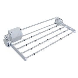 Emuca Porte-pantalons latéral extractible Self, Peint en aluminium, Acier et Plastique.