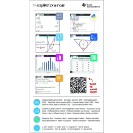 Texas Instruments TI-Nspire CX CAS II-T - Calculatrice graphique couleur avec CAS, Python et logiciel - Écran 3,2 pouces - Noir