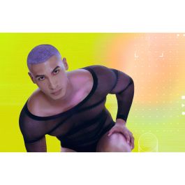 Ensemble de Lingerie Rainbow Party Noir S/M