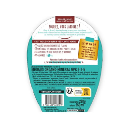 Or Brun Fertilisant d'intérieur pour plantes vertes 250 ml