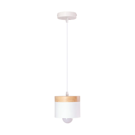 Lampe Suspendue Métal et Bois Design Moderne Réglable en Hauteur SKD-P1010-T