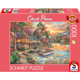 Puzzle Schmidt 1000 Pièces - Chuck Pinson - Paysage en Or du Soir - Multicolore - Pour Adultes et Adolescents à partir de 12 Ans Precio: 37.716. SKU: B1GXRRH748