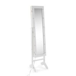 Miroir mural Versa Blanc Miroir Bois MDF 35 x 153 x 35,2 cm Porte-bijoux
