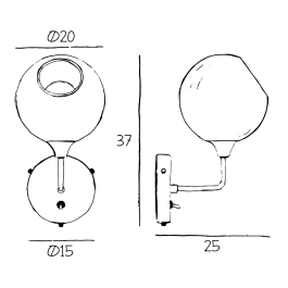 Applique murale "Ballroom Rose" Ø370mm E27 sans ampoule