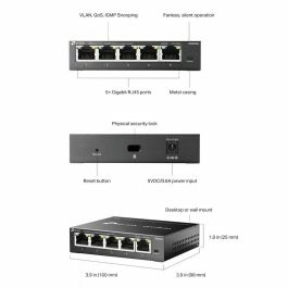 TP-Link Omada ES205G Switch 5 Ports Gigabit Ethernet Non Managé
