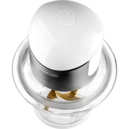 Sencor SCB 6150SS-EUE3 - Hachoir Électrique 800 W avec bol en verre de 1.5 L, 4 lames titane pour viande, légumes, purées, mayonnaise, base antidérapante