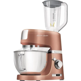 Sencor STM 7876GD - Robot pâtissier 1000 W avec bol inox 4,5 L, 8 vitesses, écran LED et accessoires (hachoir, batteur)