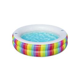 Bestway Piscine Enfant 2 Arceaux Arc-en-ciel 206x206x51cm +6 Ans Jardin 54443