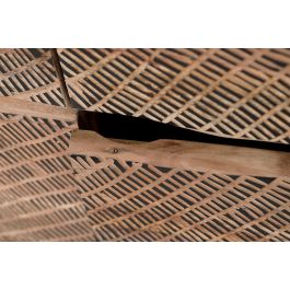 GINER Y COLOMER - Buffet 4 portes en acacia massif avec pattes en métal - Finition naturelle patinée - Dimensions : 200 x 90 x 40 cm