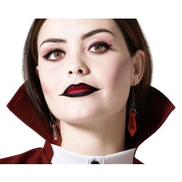 Pendientes en Forma de Gema Roja con Montaje Metálico Oscuro - Complemento para Disfraz de Vampira, Halloween o Estilo Gótico Precio: 1.572. SKU: B1JAXEV2L3