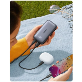 UGREEN - Batterie Externe Portable - 10000 mAh - Ultra Slim et Compacte - Charge Rapide USB-C/USB-A - Gris
