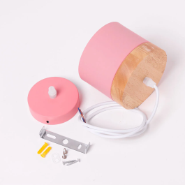 Lampe Suspendue Métal et Bois Mikayla SKD-P1010-S Design Moderne Câble Réglable