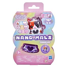 Hasbro Nano-mals Purrnelope Le Chat Tricolore, Compagnon Électronique Interactif avec Plus de 70 Réactions, Jouet pour Enfants à Partir de 5 Ans, HASG2209ES0