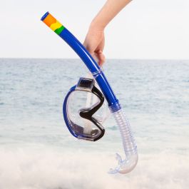 Masque de Plongée avec Tube AquaSport Bleu (6 Unités)