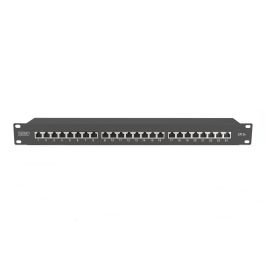 DIGITUS Patchpanel 1HE 24-Port Cat6a geschirmt schwarz