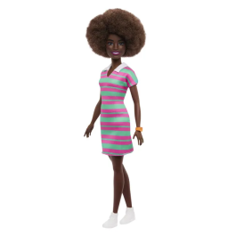 Barbie Fashionista JJN60 - Poupée mannequin mode avec tenue à rayures, Fashionistas Mattel - Jouet enfant 3 ans et plus Precio: 38.028. SKU: B1FDAES8GM