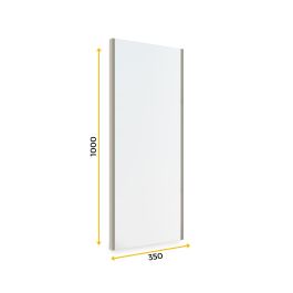 Emuca Miroir extractible pour l'intérieur de l'armoire, Peint gris pierre, Acier et Plastique et Verre