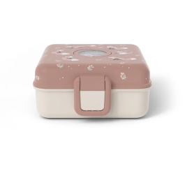 Monbento Boîte à Sandwich Enfant Snacky Fox - 850 ml - Inclus : couverts (cuillère/fourchette), caissette amovible, vignettes personnalisables - Sans BPA
