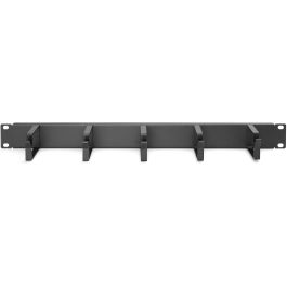 Digitus Panneau de Rangement de Câbles 1U 5 Anneaux Noir pour Armoire 19 Pouces