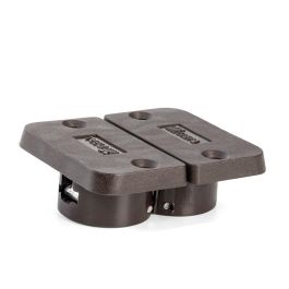 HERRAJES ALK Bisagra Invisible Kirma Marrón, Negro, Gris para Mesa Plegable Espesor 17/18mm Zamak y Plástico