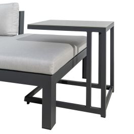 Canapé de jardin Agnes Graphite 224 x 224 x 65,5 cm Coin