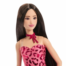 Barbie JJN59 - Poupée Fashionistas, Tenue Rose et Léopard, Jeu de Rôle et Expression Personnelle, Dès 3 Ans