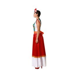 Déguisement Mexicaine Robe Rouge pour Femme Adulte Taille M-L - Robe et Ceinturon en Polyester