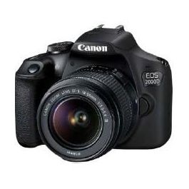 Canon EOS 2000D Appareil Photo Numérique Reflex 24.1 MP Full HD Noir avec Objectif 18-55mm