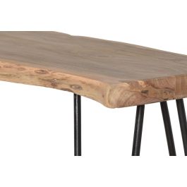 GINER Y COLOMER Console en Bois d'Acacia Massif avec Pieds en Métal Noir - Dimensions 120x35x76 cm, Naturel