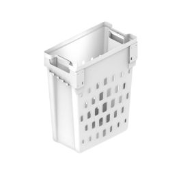 ACCESORIOS COCINA Kit Módulo Tolva Ropa Abatible Anja con Compás Retenedor para Muebles 16-19mm, 50L, Blanco, Ref. 1008.2308 / 1008.2309